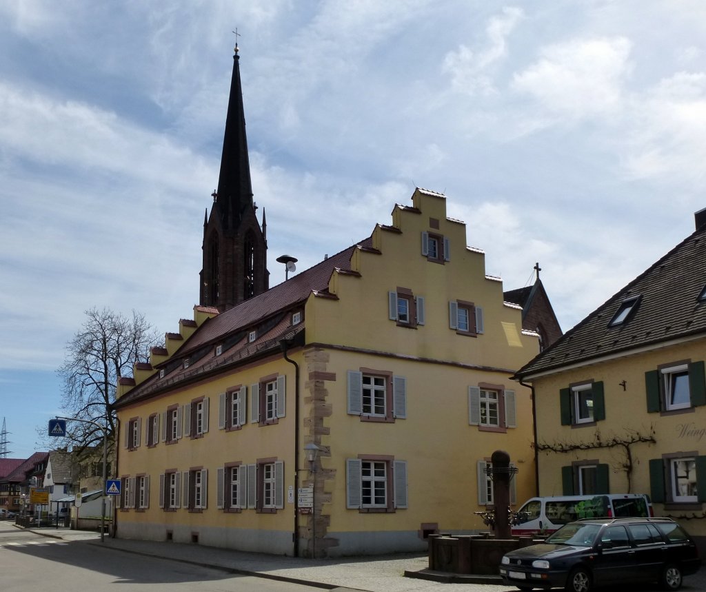 Eichstetten, das Rathaus des Weinortes am stlichen Kaiserstuhl, April 2013
