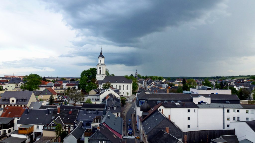 Ein Blick auf die Dreieinigkeitskirche in Zeulenroda. Foto 17.05.13