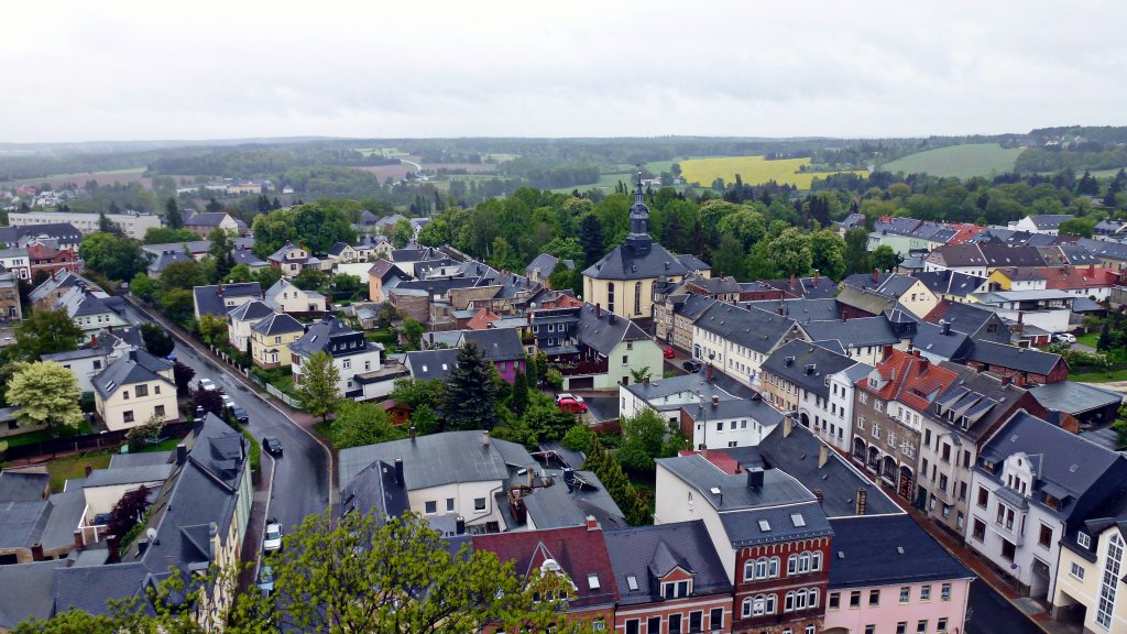 Ein Blick auf die Kreuzkirche in Zeulenroda. Foto 17.05.13