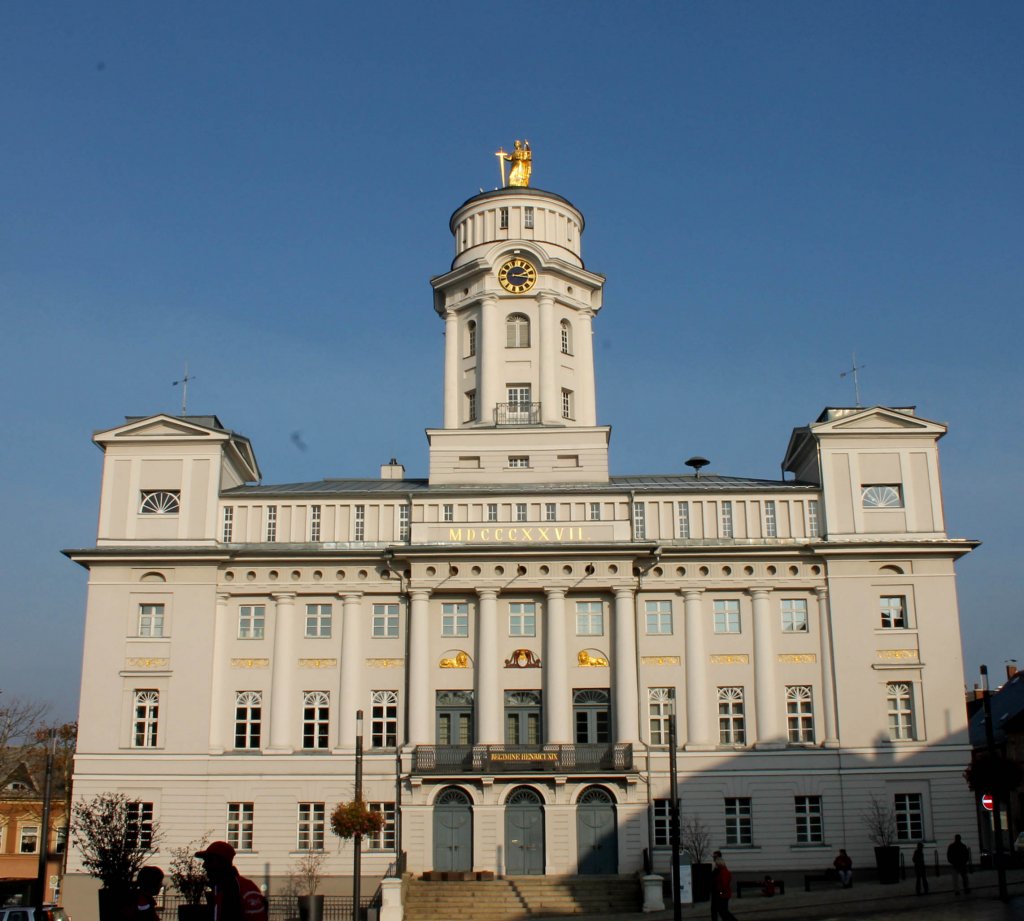 Ein Blick auf das Rathaus von Zeulenroda. Foto am 06.11.2011