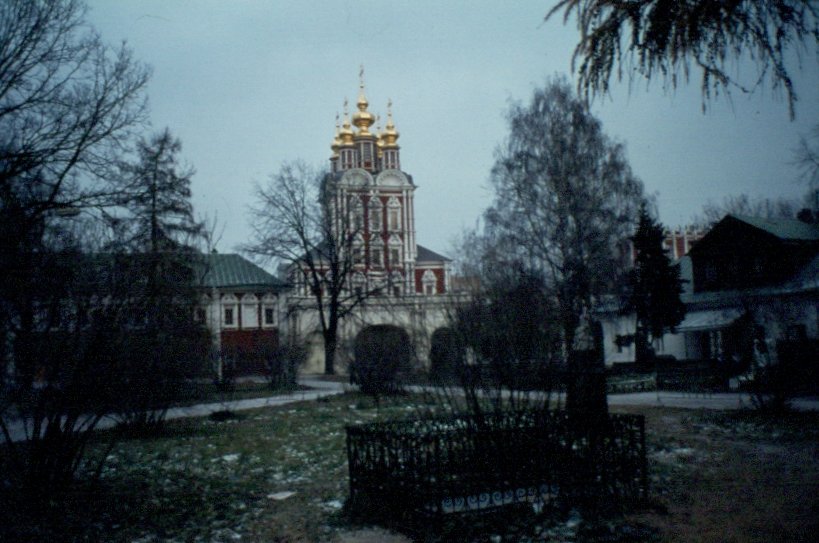 Ein kalter und trber Wintertag im November 1981. Neujungfrauenkloster in Moskau.