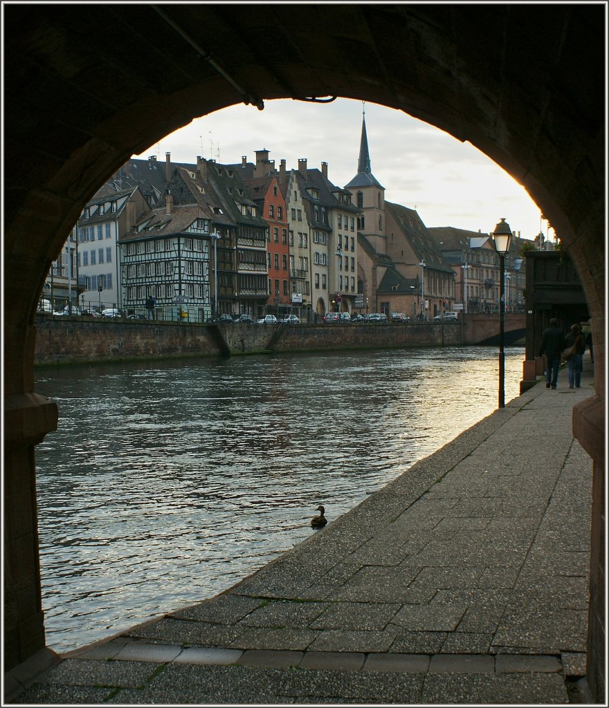 Ein Spaziergang entlang der Ill in Strasbourg.
(28.10.2011)