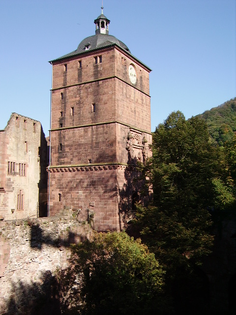 Ein Turm des Heidelbergers Schloss am 09.10.10