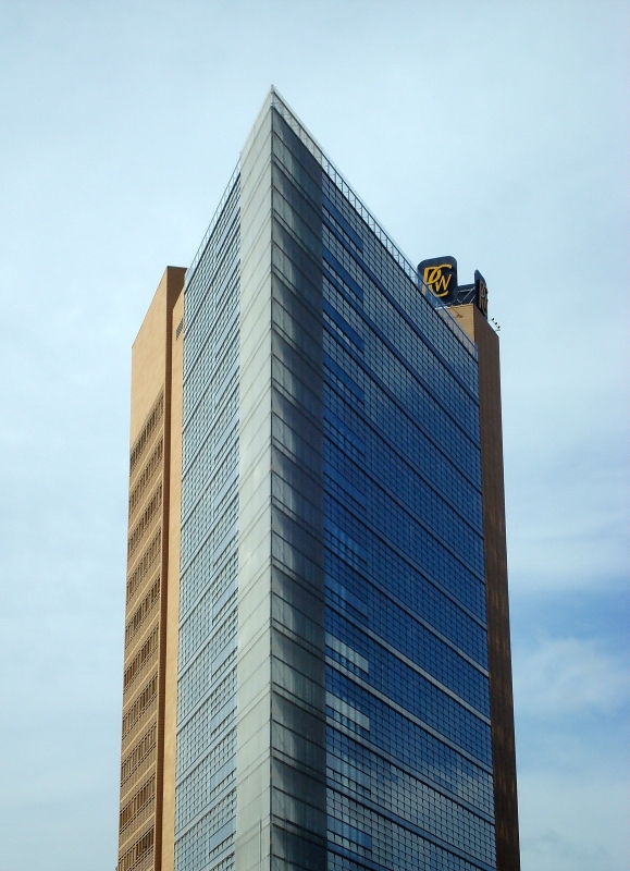 Eine Spitze fr den Potsdamer Platz: das  debis-Haus  des italienischen Architekten Renzo Piano. 19.7.2011