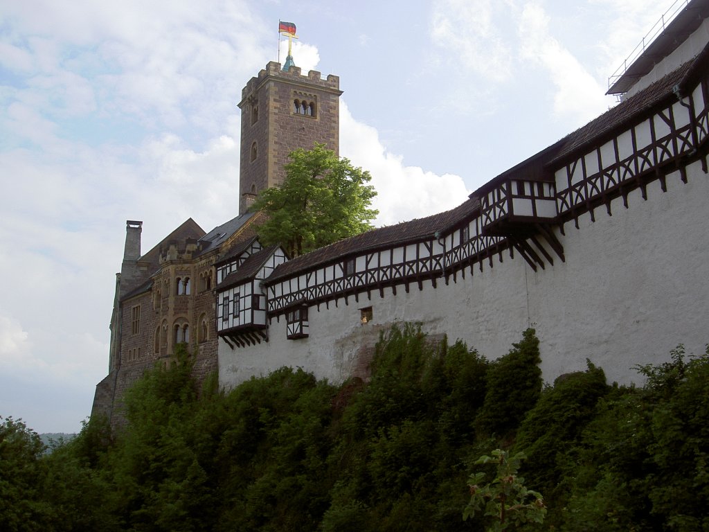 Eisenach, Wartburg, Wehrgang von 1450 und Bergfried von 1855 (14.06.2012)