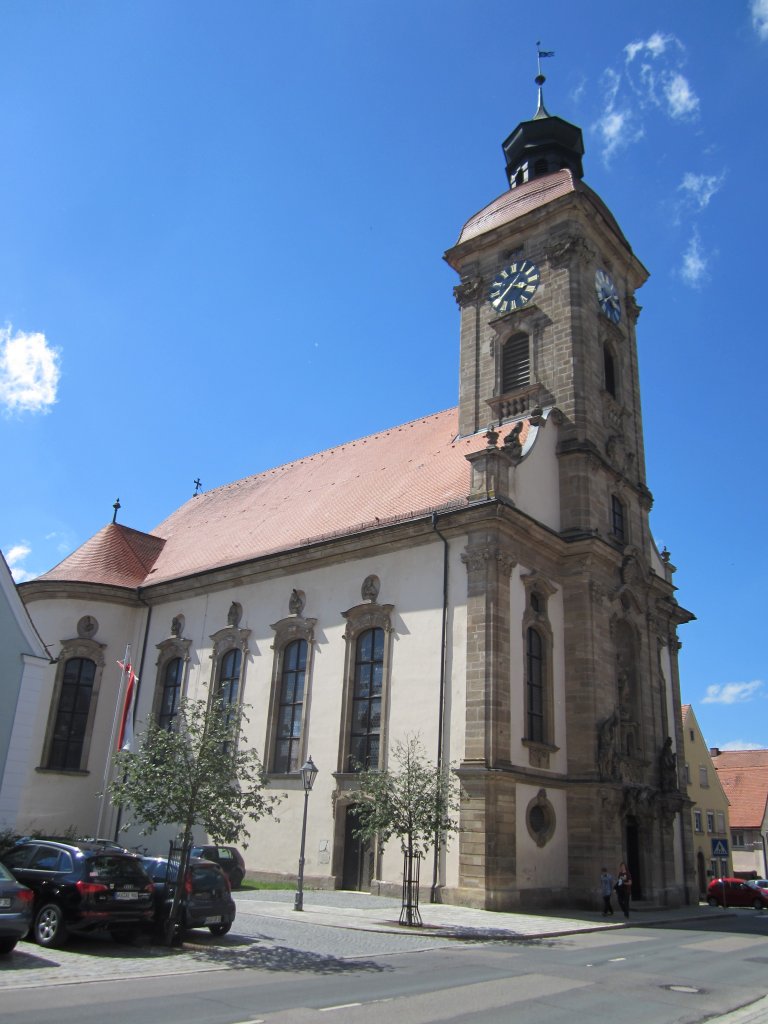 Ellingen, Kath. St. Georg Kirche, erbaut von 1729 bis 1731 durch Franz Joseph Roth
(16.06.2013)