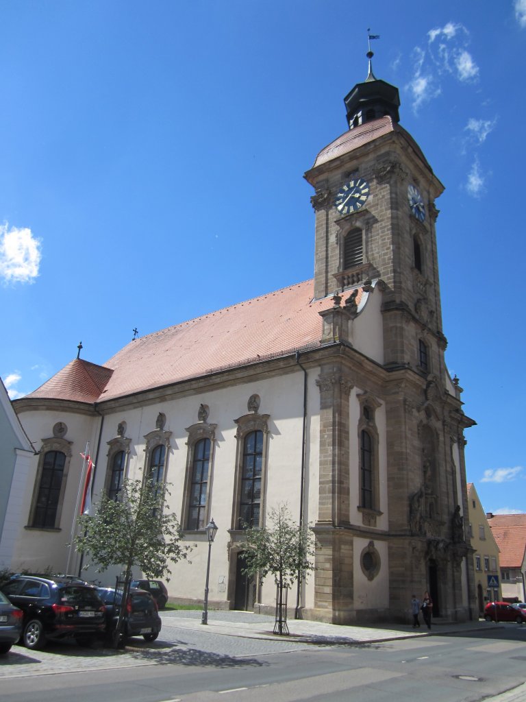 Ellingen, Kath. St. Georg Kirche, erbaut von 1729 bis 1731 durch Franz Joseph Roth
(16.06.2013)