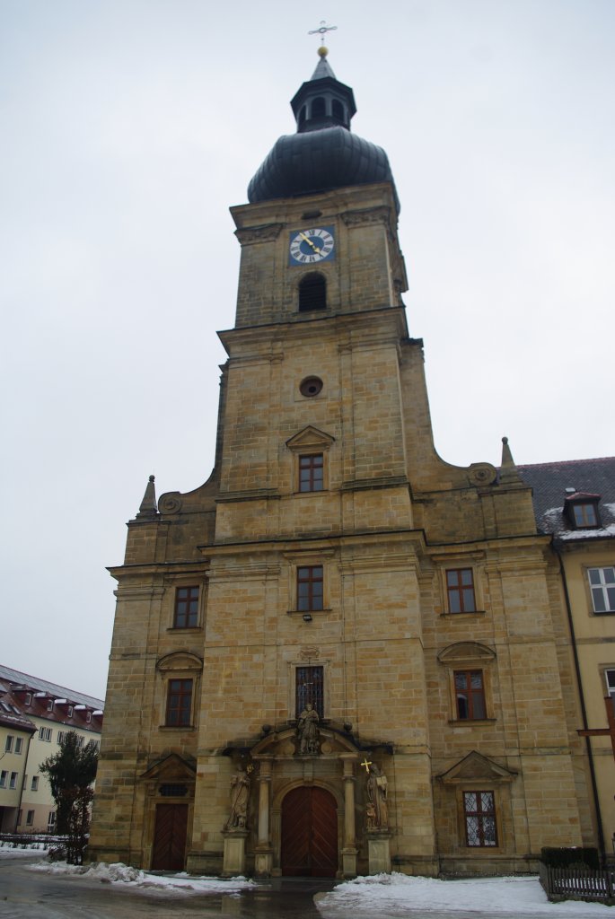 Ensdorf, Klosterkirche St. Jakob, erbaut 1694 unter Abt Oberhuber, Kreis Amberg 
(17.02.2012)