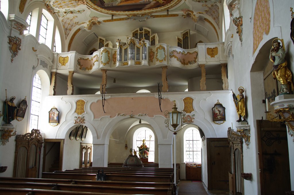 Eresing, St. Ulrich Kirche, Orgelempore, Kreis Landsberg (23.04.2011)