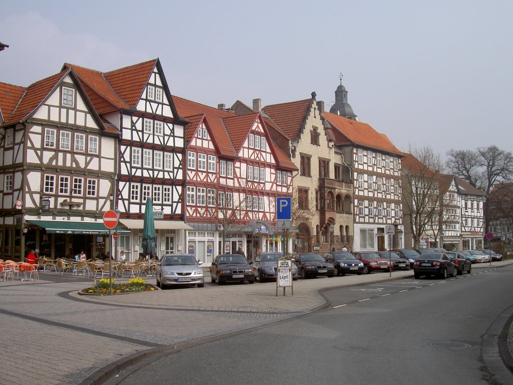 Eschwege, Fachwerkhuser am Marktplatz (05.04.2009)