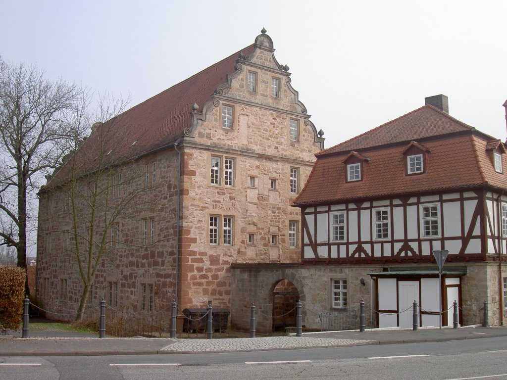 Eschwege, Landgrafenschloss, erbaut 1386, seit 1821 Sitz der Kreisverwaltung 
(05.04.2009)