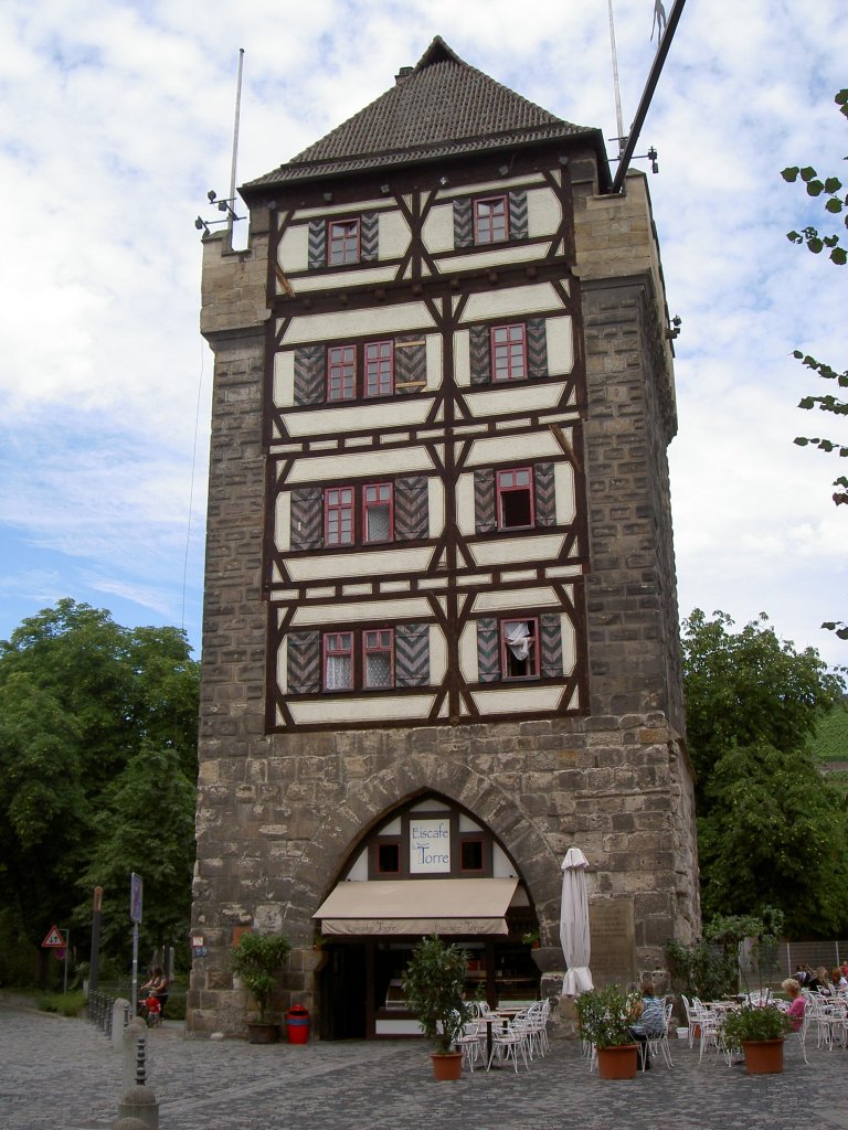 Esslingen, Schelztor, erbaut 1228, heute Eiscafe (11.08.2008)