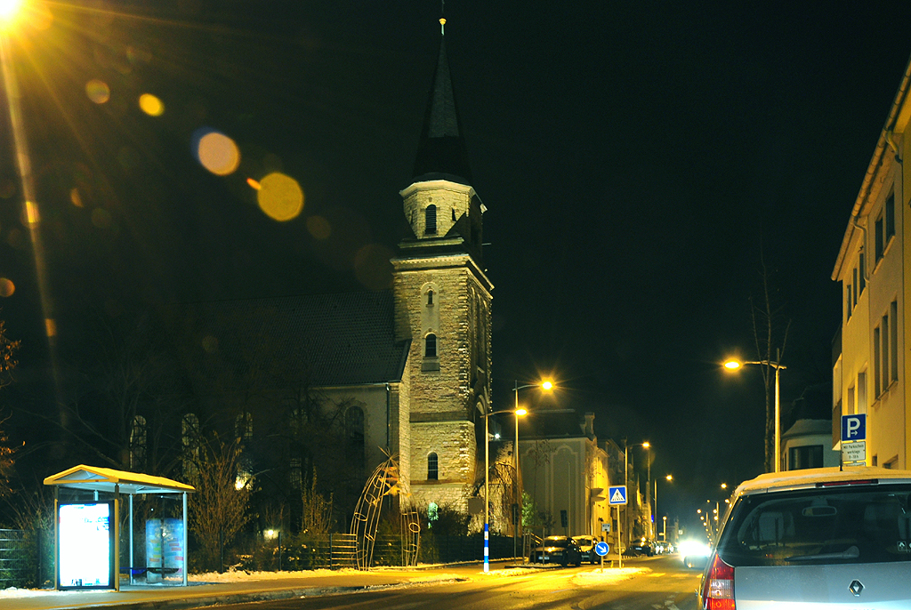 Evangelische Kirchengemeinde Euskirchen, Nachtaufnahme 14.12.2010