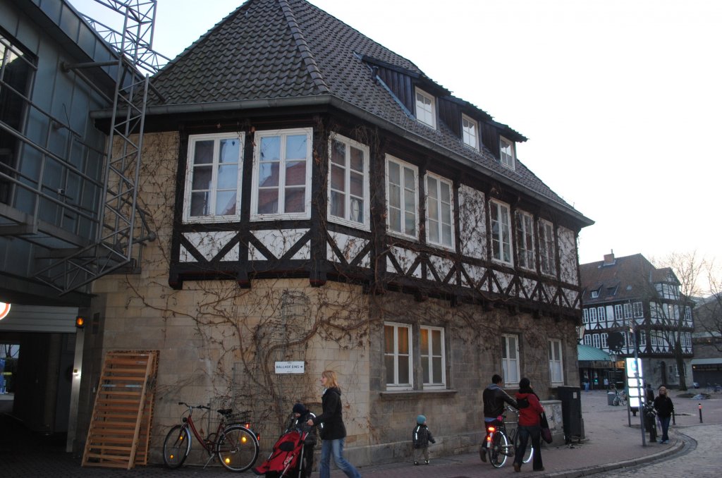 Fachwerkhaus in Hannovers Altstadt am 09.01.2011.