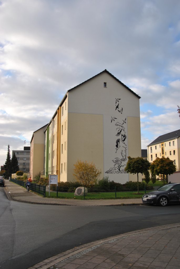 Feldstrae 34, in Lehrte. Diese Huser gehhren der Lehrter Wohnungsbau GmbH. Foto vom 26.10.2010