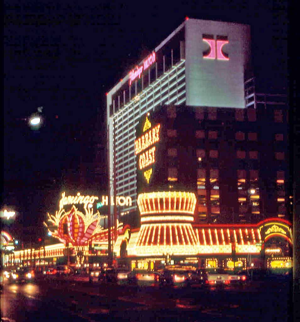 Flamingo Spielcasino und Hilton-Hotel in Las Vega - März 1983 (Scan vom KB-Dia)