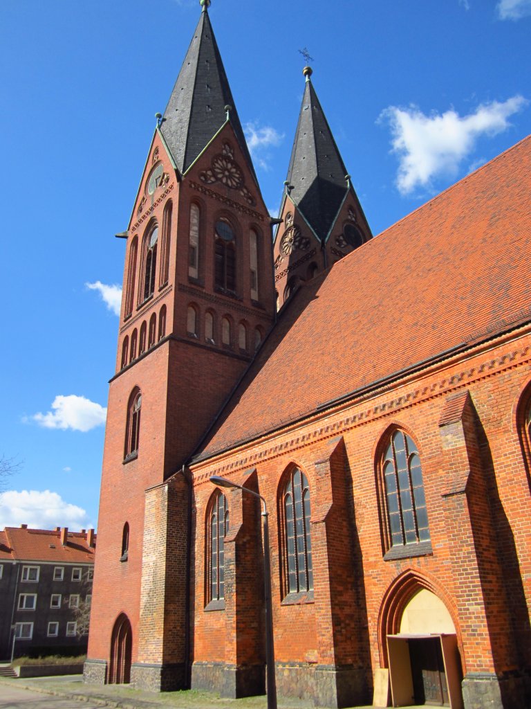 Frankfurt Oder, Friedenskirche St. Nikolai, Untermarkt, erbaut ab 1253 (01.04.2012)
