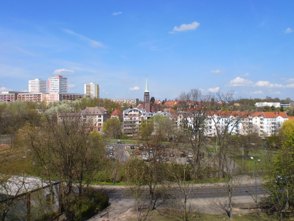 Frankfurt (Oder);beckmannstrae mit Blick auf die St.Georg Kirche