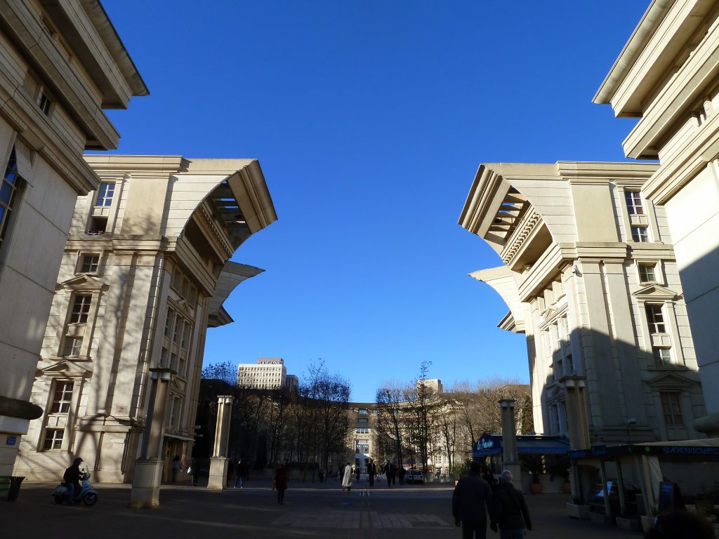 Frankreich, Languedoc-Roussillon, Hrault, Montpellier, Antigone, Place du Nombre d'Or, 23.12.2011