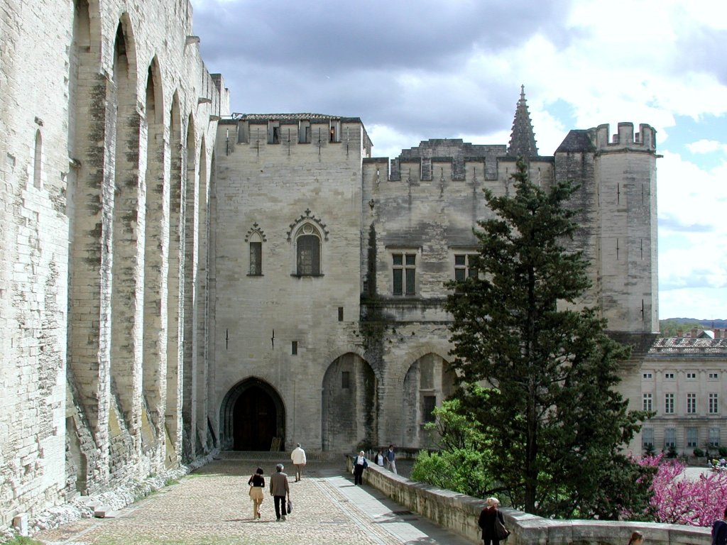 Frankreich, Provence-Alpes-Cte d'Azur, Vaucluse, Avignon, Place du Palais, Palais des Papes, 08.08.2001