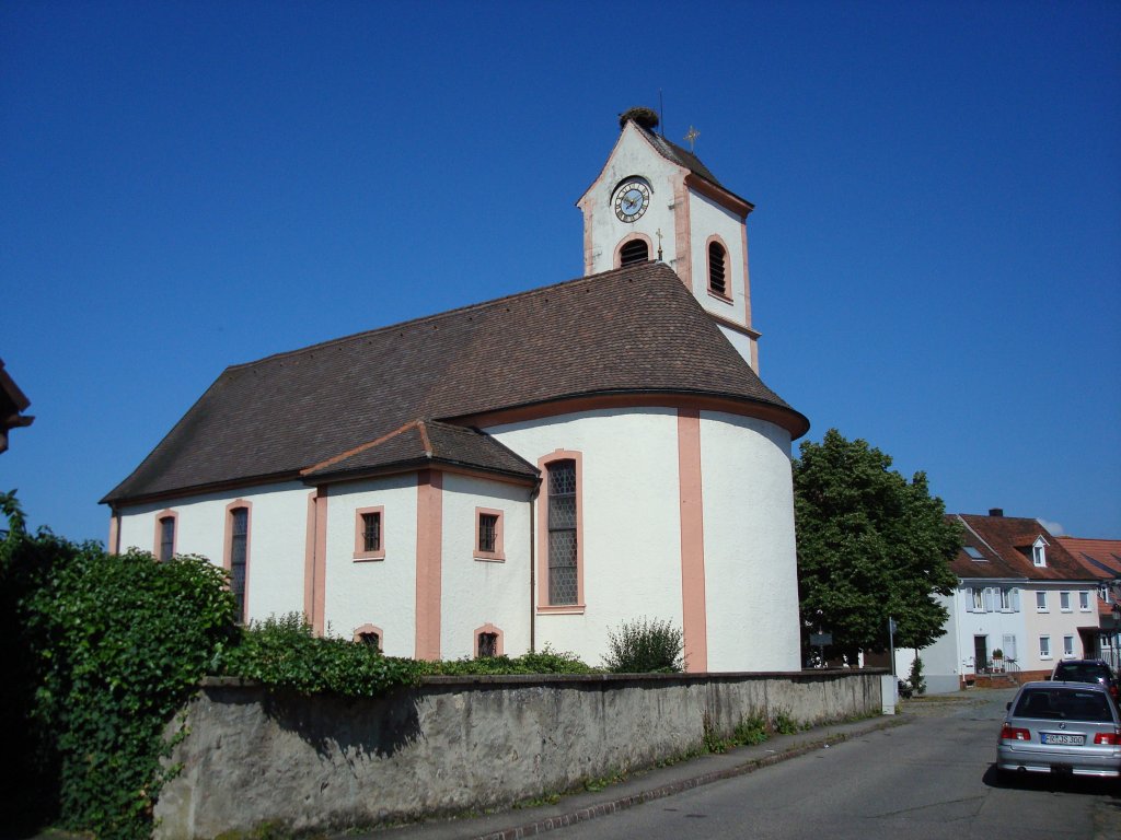 Freiburg-Betzenhausen,
katholische St.Thomaskirche, erbaut 1767-68,
Juni 2008,