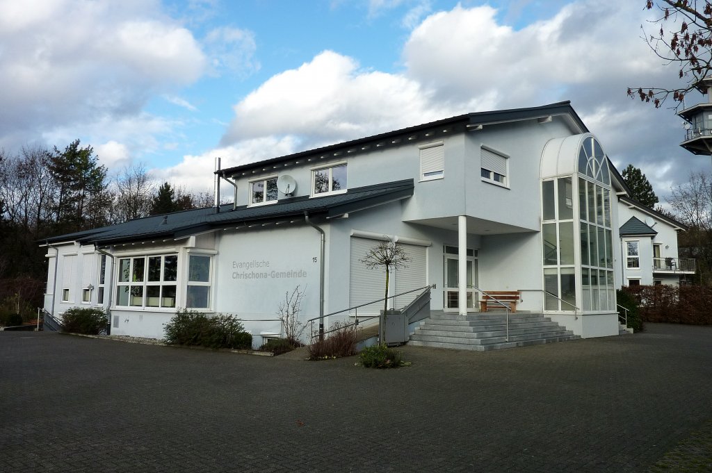 Freiburg im Breisgau, das Gemeindehaus der Christen-Gemeinde Chrischona im Westen der Stadt, Nov.2011