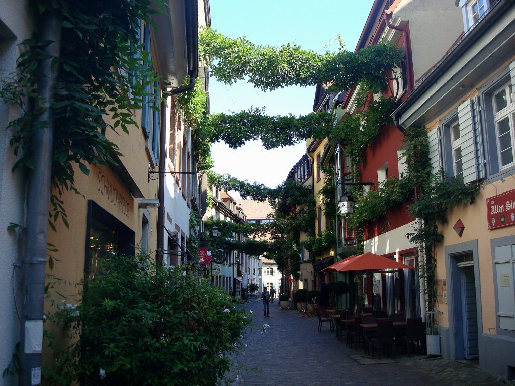 Freiburg im Breisgau,
die Konviktstrae ldt ein zum Bummeln,
Sep.2010