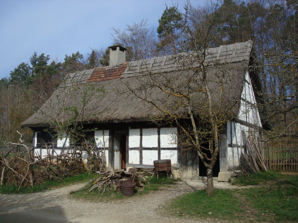 Freilichtmuseum Neuhausen ob Eck,
Tagelhnerhaus um 1824 aus dem Landkreis Tuttlingen,
April 2010