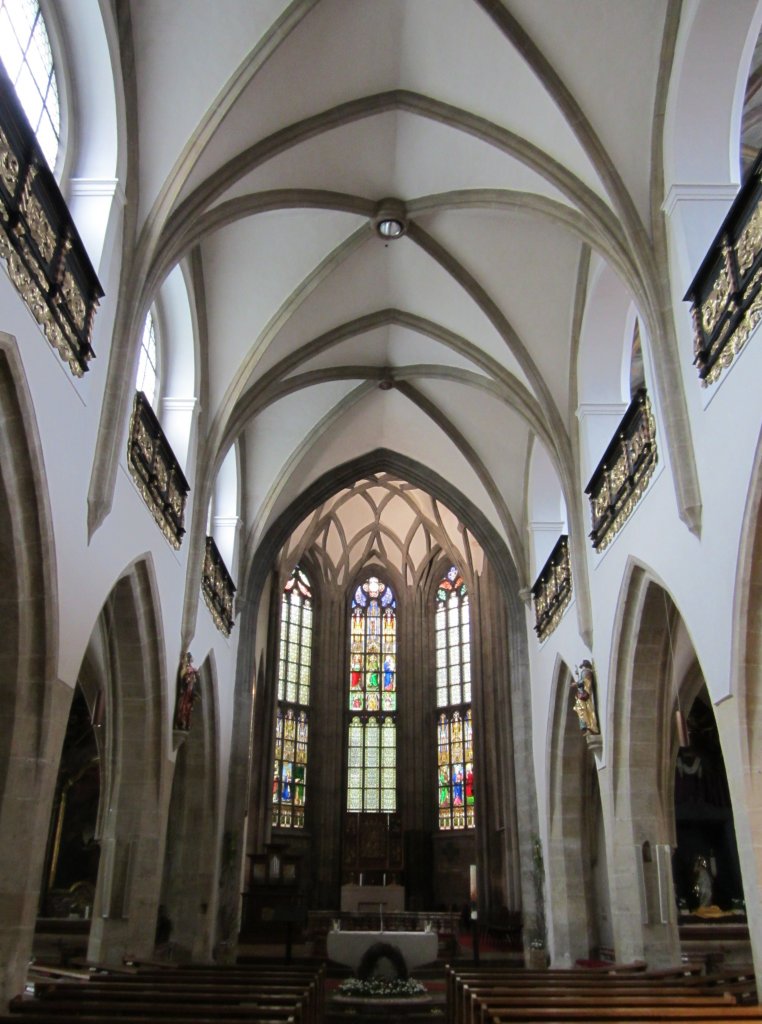 Freistadt, Chor der St. Katharina Kirche, erbaut 1483 von Mathes Klayndl (06.04.2013)