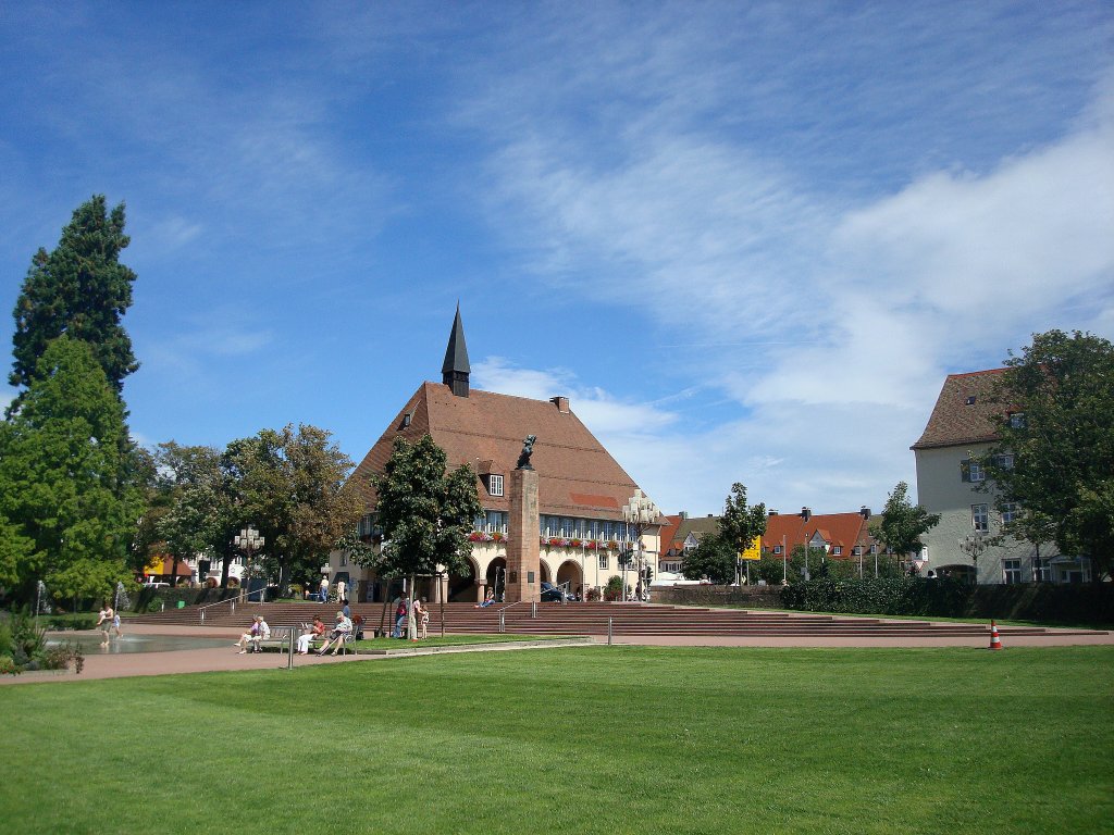 Freudenstadt im Schwarzwald, 
das Stadthaus, mitten auf dem Marktplatz, beherbergt das Heimatmuseum, 
Aug.2010