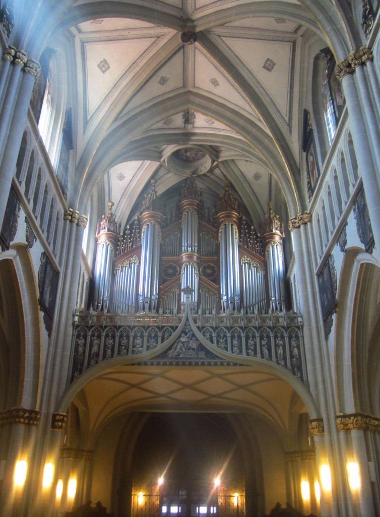 Fribourg, Kathedrale St. Nicolas, Orgelempore (28.05.2012)