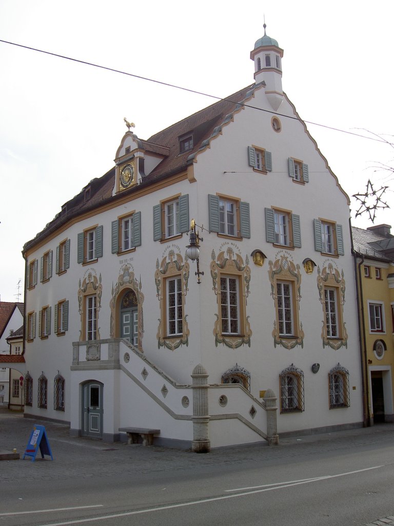 Frstenfeldbruck, Altes Rathaus, erbaut von 1866 bis 1868 durch Architekt 
Johann Marggraff (20.11.2011)