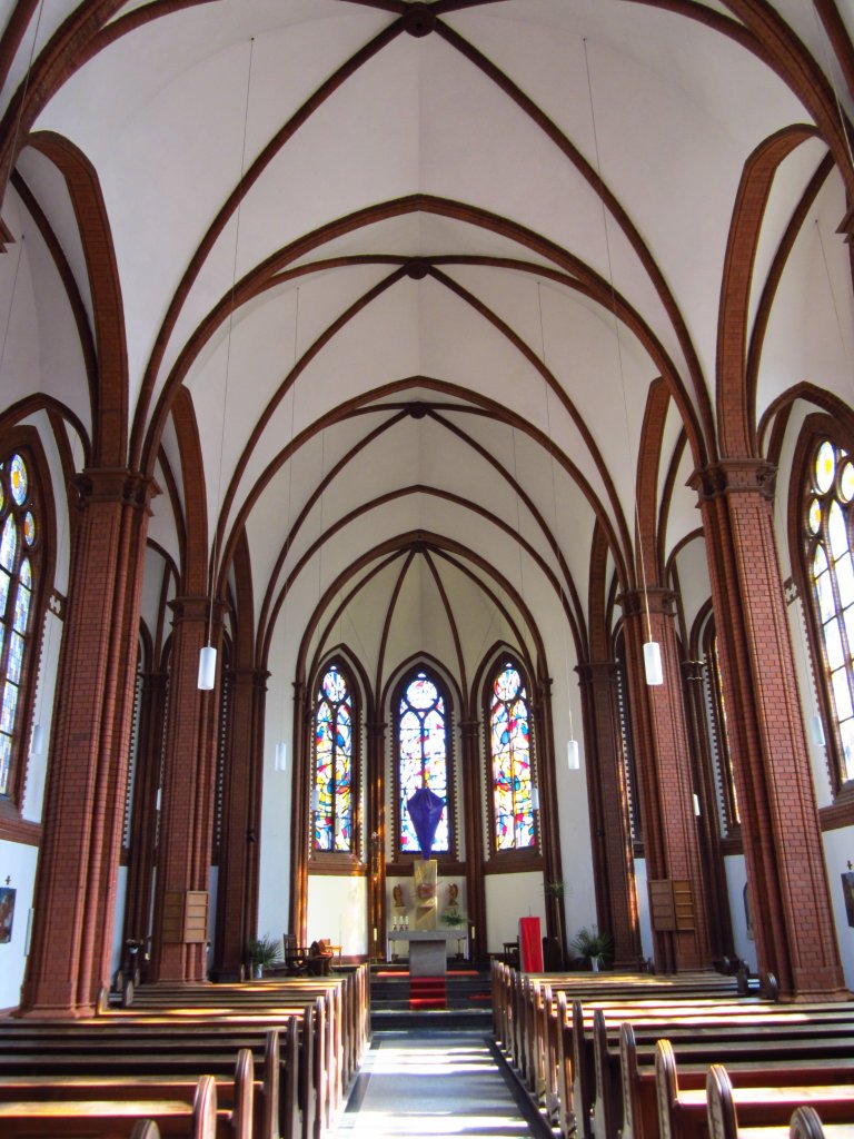 Frstenwalde/Spree, Innenraum der St. Johannes Kirche (01.04.2012)