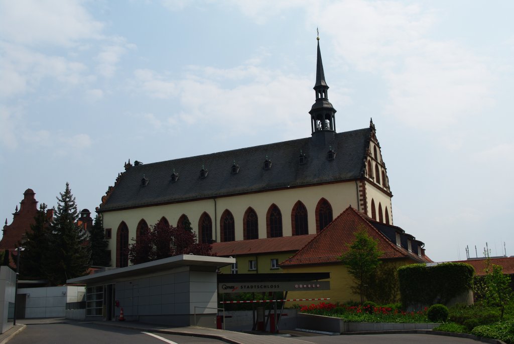 Fulda, Benediktinerinnen Abtei zur Hl. Maria, Klosterkirche, gegrndet 1626, 
sptgotische Klosterkirche erbaut von 1626 bis 1631 (01.05.2009)