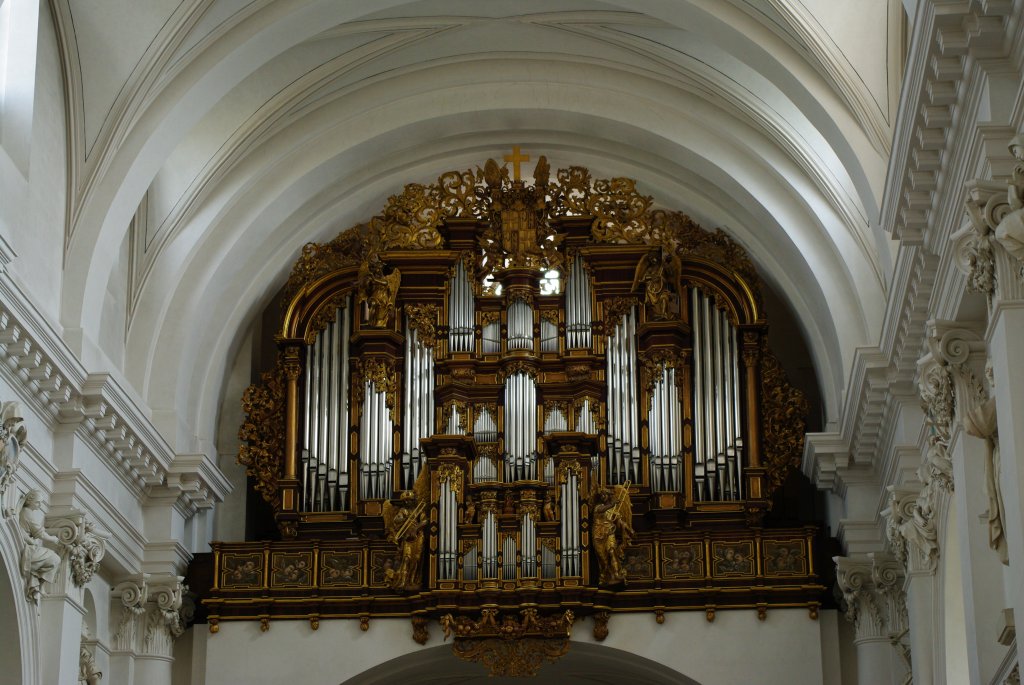 Fulda, Domorgel, erbaut von 1708 bis 1713 durch den Franziskaner Pater Adam 
hninger mit 41 Registern, neues Orgelinnenleben durch Rieger Orgelbau 1996 
(01.05.2009)