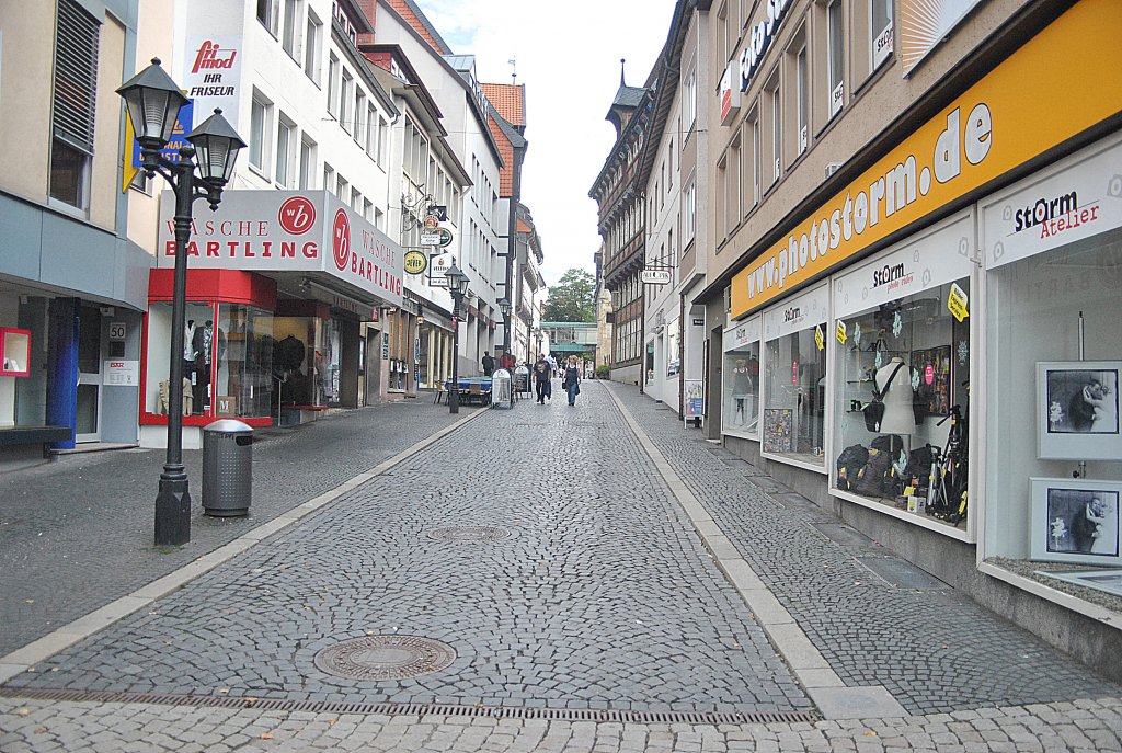 Fussgngerzone in Hildesheim. Foto vom 03.10.2010.