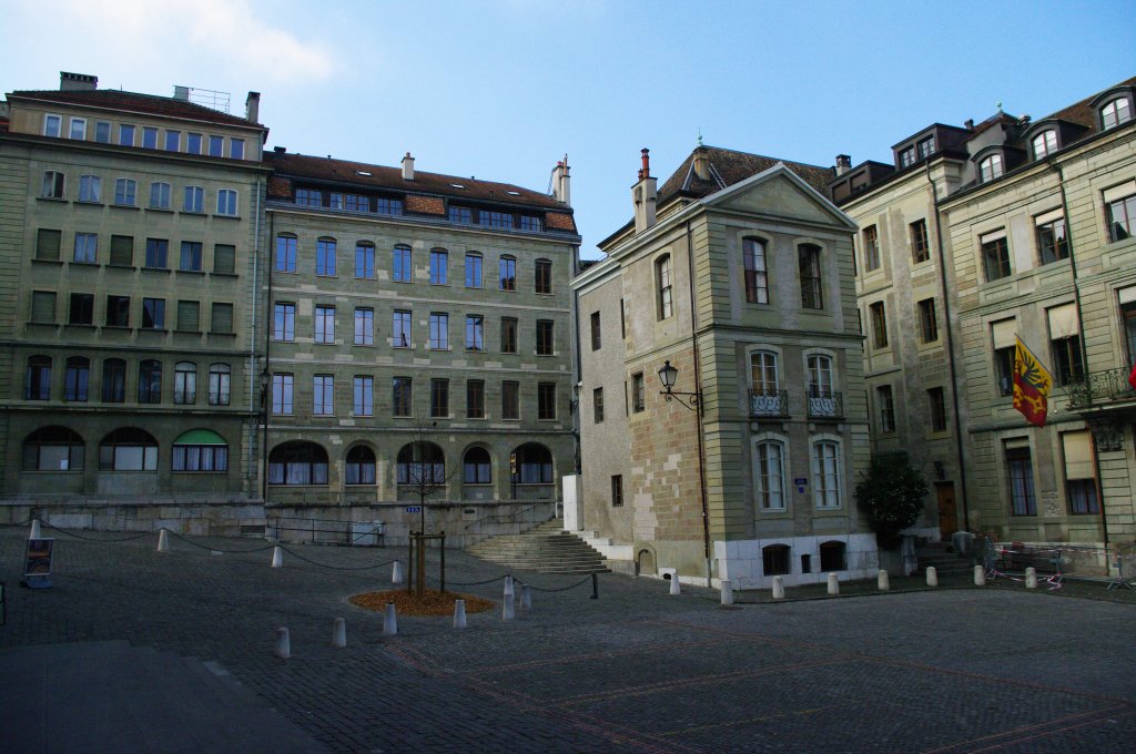 Genf, Platz Cour de St. Pierre vor der Kathedrale (20.03.2011)