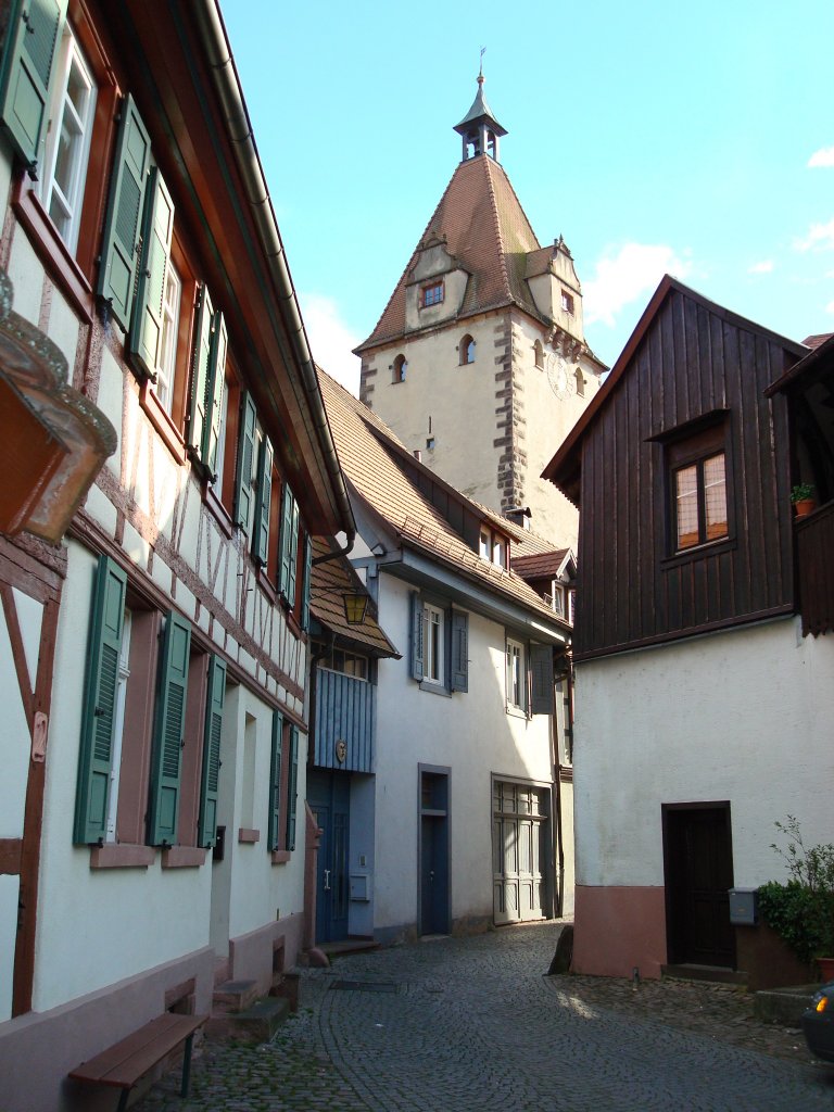 Gengenbach im Kinzigtal,
im historischen Stadtkern-Blick zum Kinzigtor,
2008