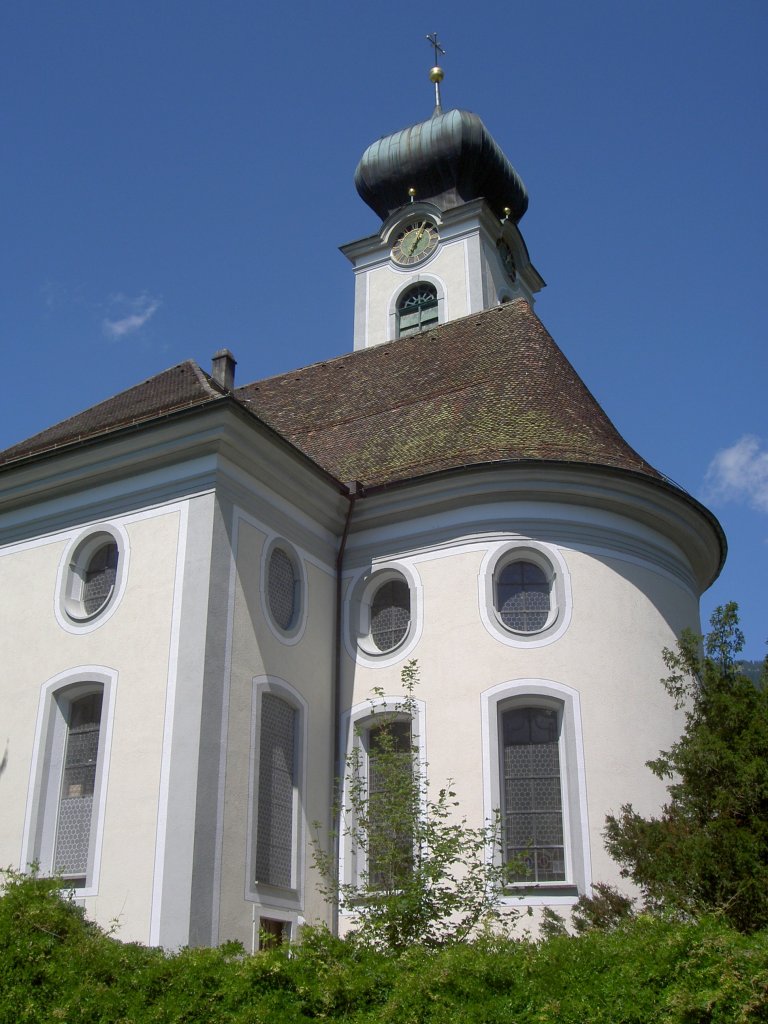 Gersau, Kath. Pfarrkirche St. Marcellus, erbaut 1807 bis 1812 durch 
Bruder Jakob Nater, Kanton Schwyz (09.08.2010)