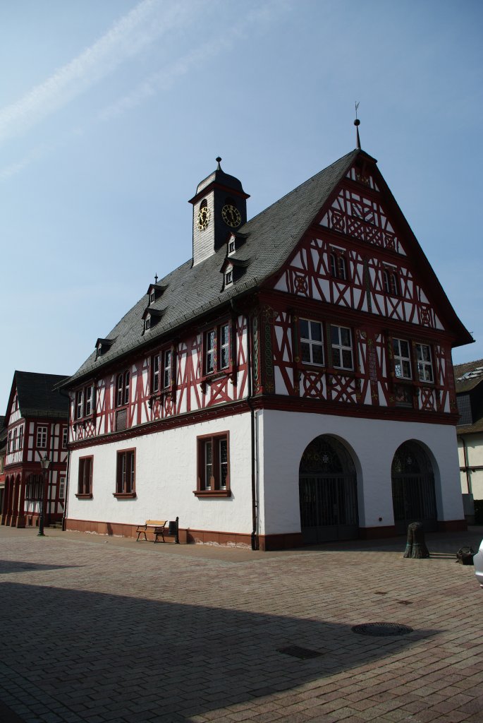 Gro-Gerau, Historisches Rathaus, erbaut 1579 (10.04.2009)