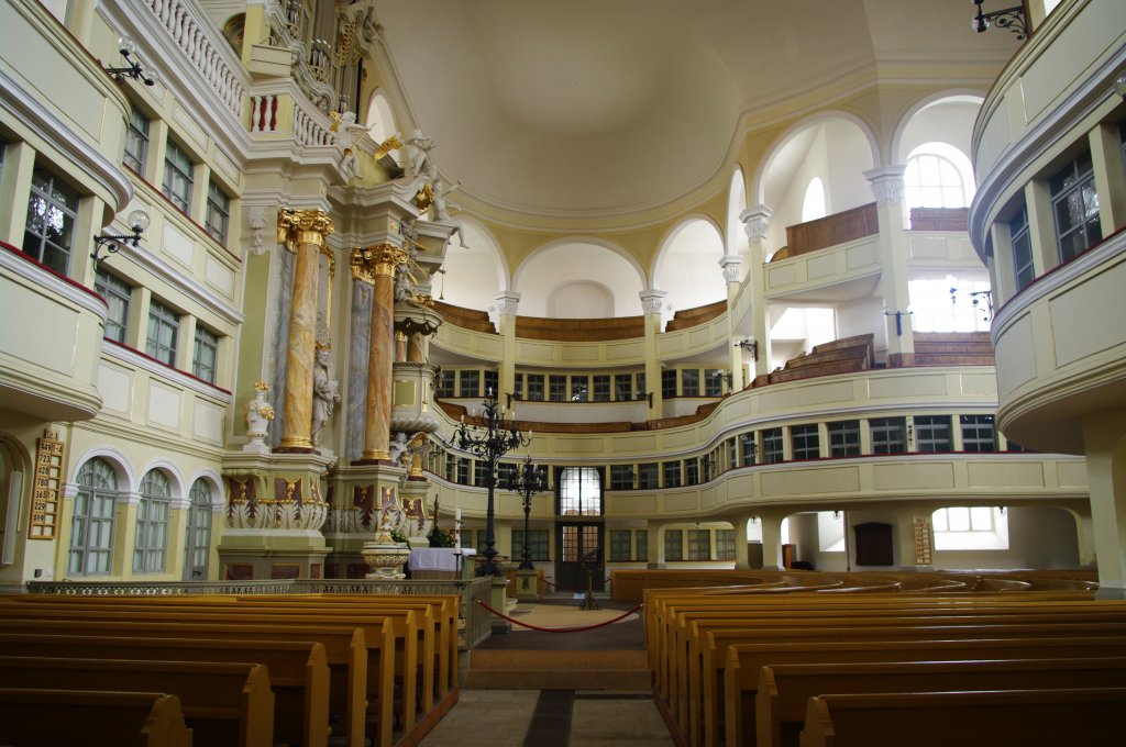 Groenhain, Marienkirche, sptbarocke Innenausstattung, Kreis Meien (23.07.2011)