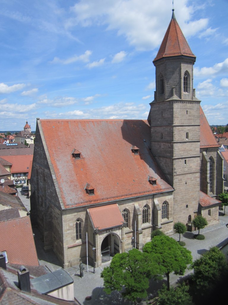 Gunzenhausen, Ev. Marienkirche, erbaut von 1448 bis 1496, sptgotisch (15.06.2013)