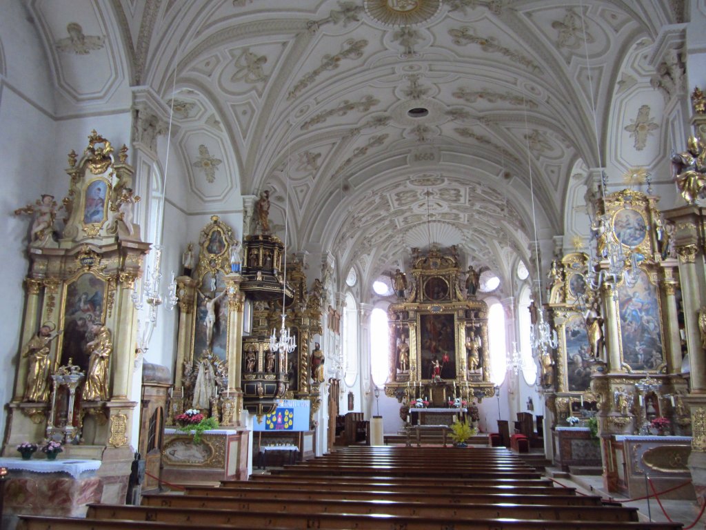 Habach, Altre der Stiftskirche St. Ulrich, Hochaltar von Ambros Degler, Kreis Weilheim (29.04.2012)