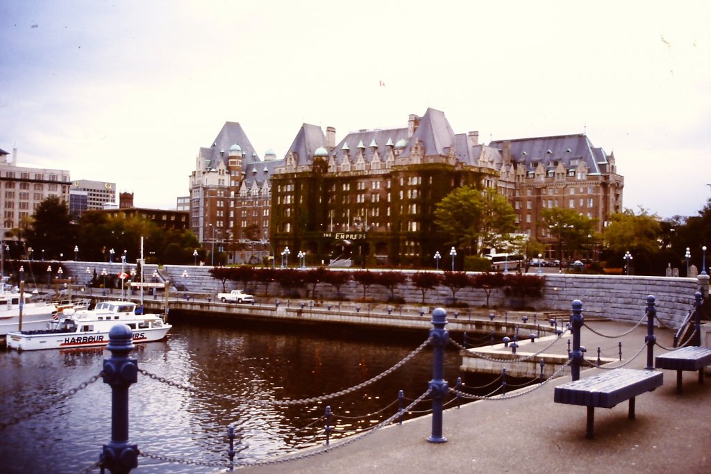 Hafen von Victoria mit dem frher der Canadian Pacific Railway gehrenden Empress-Hotel