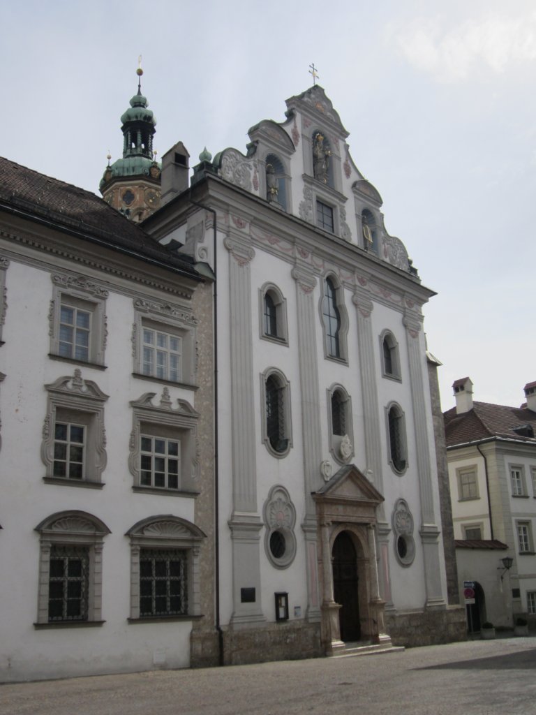 Hall, Herz Jesu Basilika, Renaissancekirche des ehem. Damenstifts, 1570 geweiht, 1691 bis 1692 erneuert (01.05.2013)