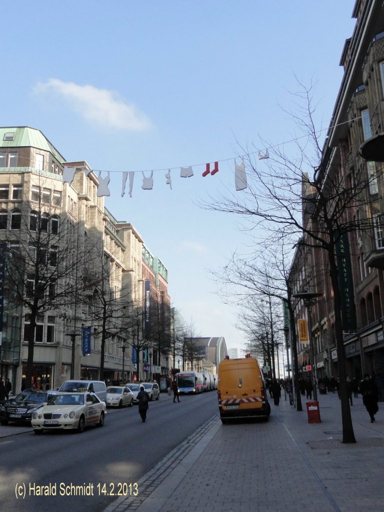 Hamburg Innenstadt am 14.2.2013: Kunst ber der Mnckebergstr.