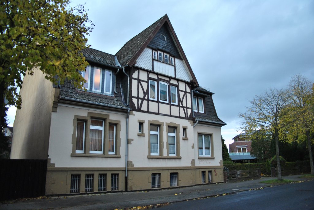 Haus mit Fachwerkanteil in der Groen Moorstrae Lehrte. Foto vom 23.10.10.