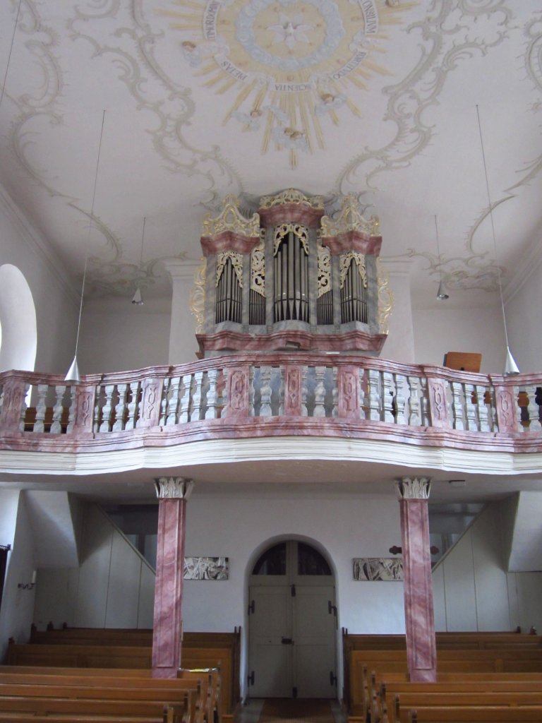 Hemmersheim, Orgelempore der St. Kilian Kirche (17.02.2012)