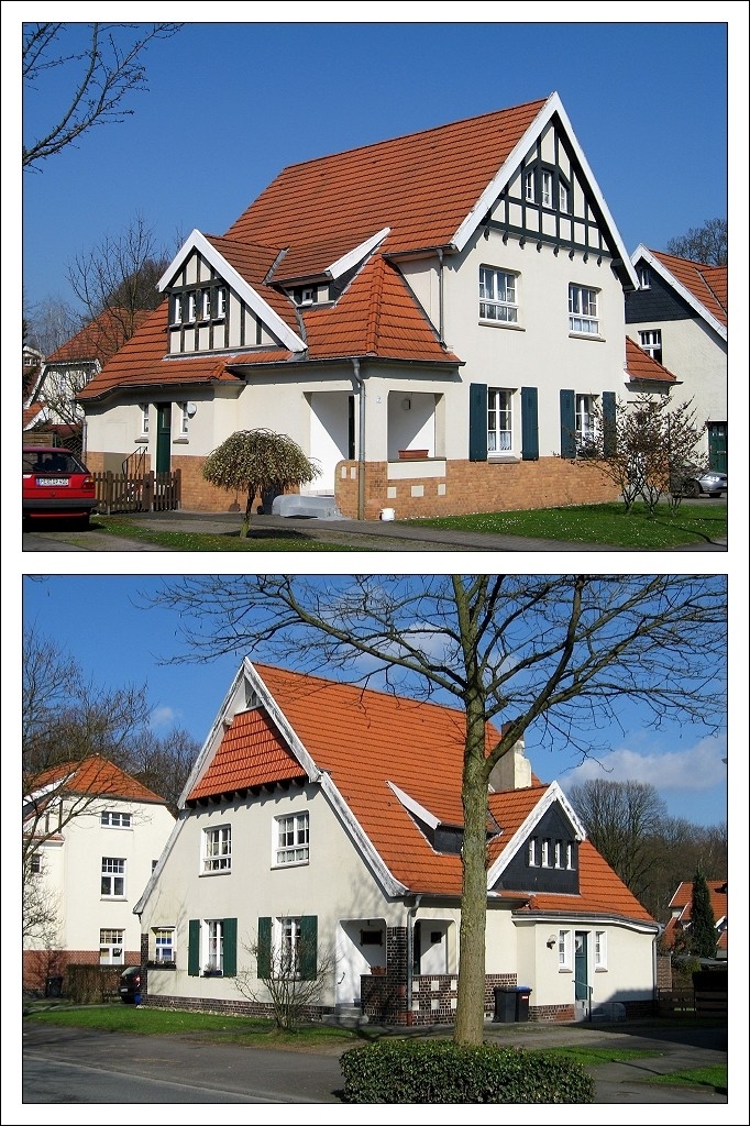 Herne-Brnig - Siedlung Teutoburgia. Haus-Variationen IV (Frhjahr 2009). 
