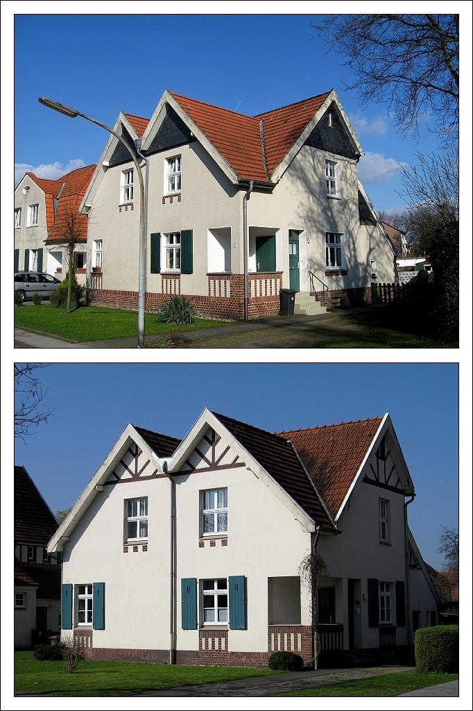 Herne-Brnig - Siedlung Teutoburgia. Haus-Variationen III (Frhjahr 2009). 